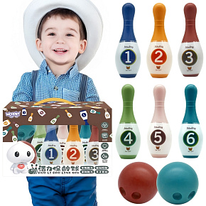 WOOPIE Barevné Kuželky pro Děti Číslice