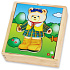 VIGA Dřevěná Logická Skládačka Puzzle Obleč Medvídka Holčičku
