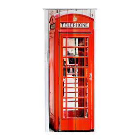 STANDOM Shrnovací dveře plastové plné s potiskem Telefonní budka 83 cm, 201,5 cm STANDOM Shrnovací dveře plastové plné s potiskem Telefonní budka 83 cm, 201,5 cm