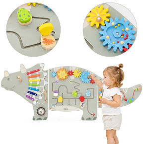 VIGA Nástěnný panel aktivit Dinosaurus Triceratops Tabule 18m+ VIGA Nástěnný panel aktivit Dinosaurus Triceratops Tabule 18m+