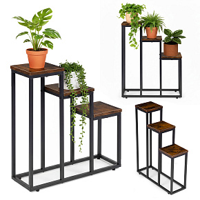 Standing Plant Stand for Flowers Decorations 3 Shelves Loft ModernHome