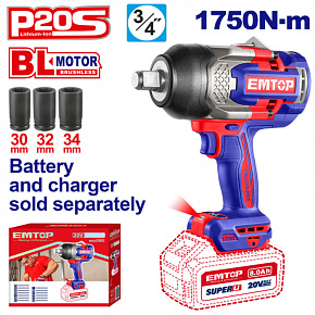 Aku rázový utahovák 20V 1750Nm 3/4" solo