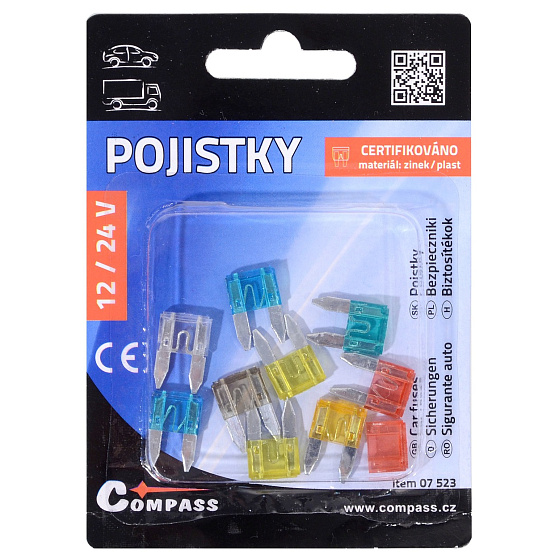 Compass Pojistky nožové MINI 10 ks 07523