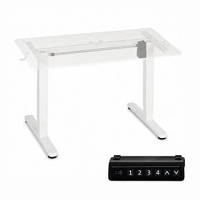 Elektrický rám stolu s nastavením výšky 72–118 cm, deska až do 160 cm, bílý ModernHome Elektrický rám stolu s nastavením výšky 72–118 cm, deska až do 160 cm, bílý ModernHome