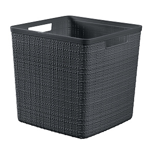 Košík Jute kostka tmavě šedá Košík Jute kostka tmavě šedá