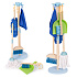 Wooden Cleaning Set for Children Mop Broom with Dustpan 7 Pieces ECOTOYS