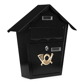 Wall-mounted mailbox galvanized steel black ModernHome