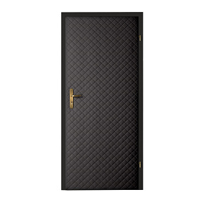 STANDOM Koženkové čalounění dveří vzor KARO T3 Antracit 5x5