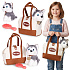 Plush Puppy in Bag Husky Toy for Children + Grooming Brush
