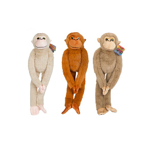 Opice plyš 55cm se suchým zipem 3 barvy 24m+ Opice plyš 55cm se suchým zipem 3 barvy 24m+