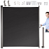 Boční terasová markýza LUARO zatahovací paraván 160 x 300 cm tmavě šedý
