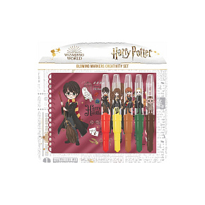Fixy foukací 5ks s notesem Harry Potter na kartě 31x29cm Fixy foukací 5ks s notesem Harry Potter na kartě 31x29cm