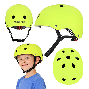 Dětská cyklistická helma Trike Fix dětská nastavitelná LED S 48–54 cm světle zelená Dětská cyklistická helma Trike Fix dětská nastavitelná LED S 48–54 cm světle zelená