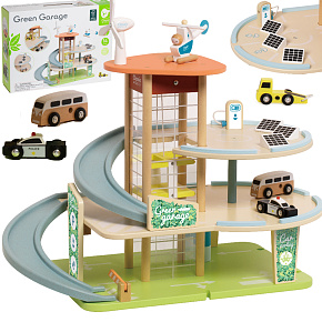 CLASSIC WORLD Dřevěná 3úrovňová Garáž XL s Výtahem "Eko Zóna"