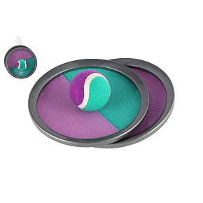 Lambáda/Catch ball hra s míčkem na suchý zip 19 cm zeleno-fialová v síťce Lambáda/Catch ball hra s míčkem na suchý zip 19 cm zeleno-fialová v síťce