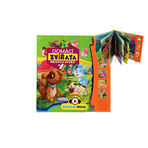 Zvuková knížka Domácí zvírata Objevuj zvuky CZ verze 19x19,5cm Zvuková knížka Domácí zvírata Objevuj zvuky CZ verze 19x19,5cm