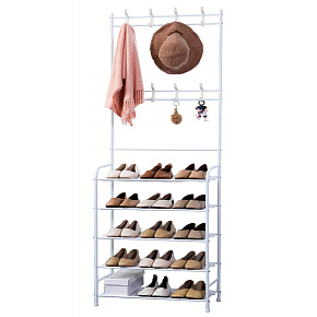 Herzberg HG-03381: Věšák do předsíně se 4 úrovněmi a organizérem na boty 60x170 cm Herzberg HG-03381: Věšák do předsíně se 4 úrovněmi a organizérem na boty 60x170 cm