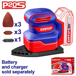 Aku vibrační delta bruska 20V solo