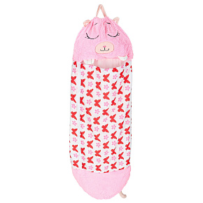 Spací pytel pro děti turistický polštář 2v1 125x50cm růžový Spací pytel pro děti turistický polštář 2v1 125x50cm růžový