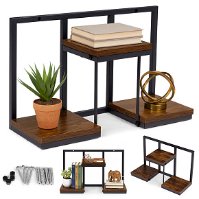 Wall Plant Stand Hanging Shelf for Flowers Decorations 3 Levels Loft ModernHome