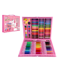 Sada na malování - Art box kreativní sada s jednorožcem 160ks v plastovém kufříku 34x27x3,5cm