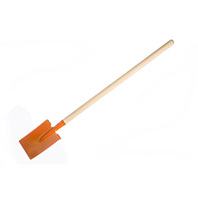 Rýč rovný oranžový s násadou kov/dřevo 80cm nářadí Rýč rovný oranžový s násadou kov/dřevo 80cm nářadí