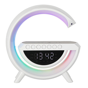 LED herní lampa RGB reproduktor bezdrátová nabíječka rádio budík hodiny LED herní lampa RGB reproduktor bezdrátová nabíječka rádio budík hodiny
