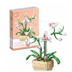 Lebula stavebnice sada 580 ks prvků kytice květin phalaenopsis