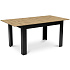 Rozkládací obdélníkový stůl 120-160x80 cm do kuchyně jídelny pro 4-6 osob dub artisan
