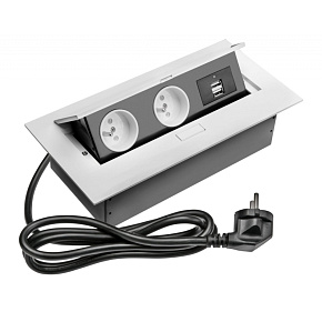 GTV Zásuvkový box s USB AE-PBU2GU-10 Zásuvky stolní, 2X zásuvka, 2XUSB, př GTV Zásuvkový box s USB AE-PBU2GU-10 Zásuvky stolní, 2X zásuvka, 2XUSB, př