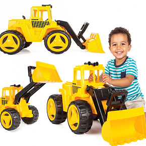 Velká pohyblivá hračka bagr nakladač jezdítko buldozer lžíce XL