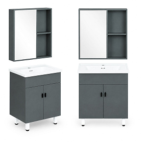 Stojící koupelnová skříňka s umyvadlem + zrcadlo sada nábytku ModernHome
