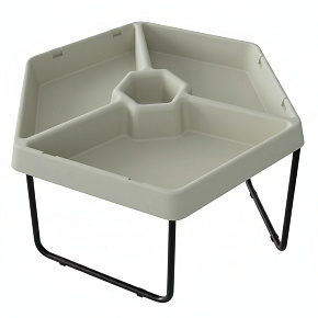 MASTERKIDZ Šestihranný Stolek Na Hraní S Pískem a Vodou 3 Komory Nastavitelná Výška