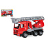 Auto hasiči Mercedes-Benz Arocs Worxx s žebříkem plast 47cm stříkající vodu v krabici 50x30x20cm