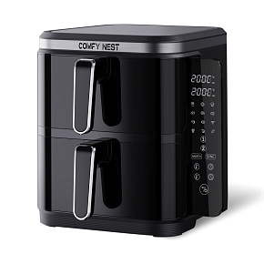 Comfy Nest CN-06177: 2800W Dvoubarevný Horkovzdušný Fritéza s Digitálním Skládacím Bočním Panelem - 11L Comfy Nest CN-06177: 2800W Dvoubarevný Horkovzdušný Fritéza s Digitálním Skládacím Bočním Panelem - 11L