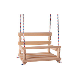 Houpačka dřevo přírodní 38x30cm nosnost 80kg v sáčku Houpačka dřevo přírodní 38x30cm nosnost 80kg v sáčku