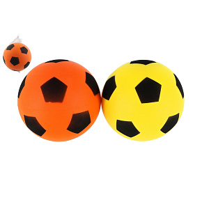 Míč pěnový fotbalový 21cm 2 barvy v síťce