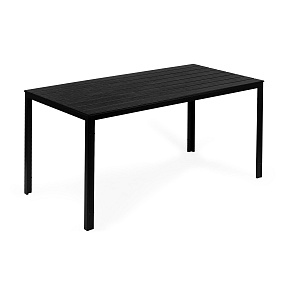 Zahradní stůl pro 6 osob 156x78 cm polywood nábytek na terasu černý MultiGarden Zahradní stůl pro 6 osob 156x78 cm polywood nábytek na terasu černý MultiGarden