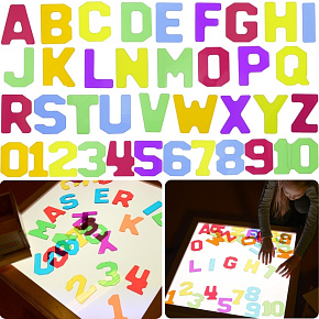 MASTERKIDZ Průhledné Číslice a Písmena 38 ks. Montessori MASTERKIDZ Průhledné Číslice a Písmena 38 ks. Montessori