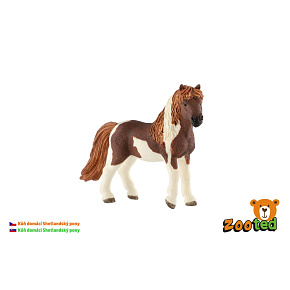 Kůň domácí Shetlandský pony zooted plast 12cm Kůň domácí Shetlandský pony zooted plast 12cm