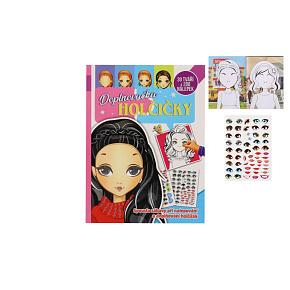 Pracovní sešit se samolepkami Doplňovačka holčičky + 200 nálepek CZ verze 21x28cm Pracovní sešit se samolepkami Doplňovačka holčičky + 200 nálepek CZ verze 21x28cm
