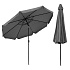 Large Garden Parasol 3 m Tilted with Crank, Grey, MultiGarden