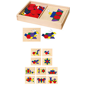 VIGA Dřevěná Mozaika Geometrické Kostky Dienes Logická Skládačka Montessori 148 ks VIGA Dřevěná Mozaika Geometrické Kostky Dienes Logická Skládačka Montessori 148 ks