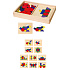 VIGA Dřevěná Mozaika Geometrické Kostky Dienes Logická Skládačka Montessori 148 ks