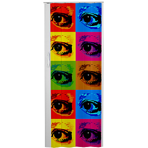 STANDOM Shrnovací dveře plastové plné s potiskem OČI 83 cm, 201,5 cm