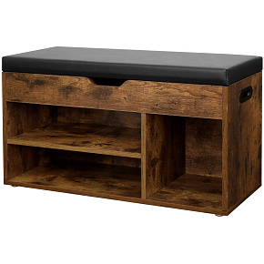 Shoe cabinet shelf with seat LOFT wooden