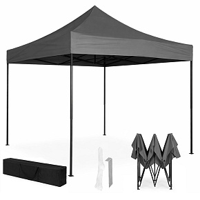 Automatic pop-up garden event pavilion canopy tent, 3x3 m, grey, MultiGarden