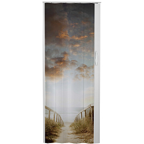 STANDOM Shrnovací dveře plastové plné s potiskem Pláž 83 cm, 201,5 cm