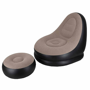 Křeslo s podnožkou relaxační nafukovací pohovka puf pumpa sada 2v1 Křeslo s podnožkou relaxační nafukovací pohovka puf pumpa sada 2v1