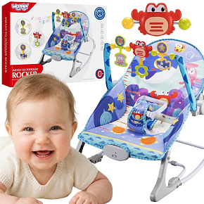 WOOPIE BABY Houpátko Lehátko 2v1 Krab Interaktivní Vibrace Melodie WOOPIE BABY Houpátko Lehátko 2v1 Krab Interaktivní Vibrace Melodie